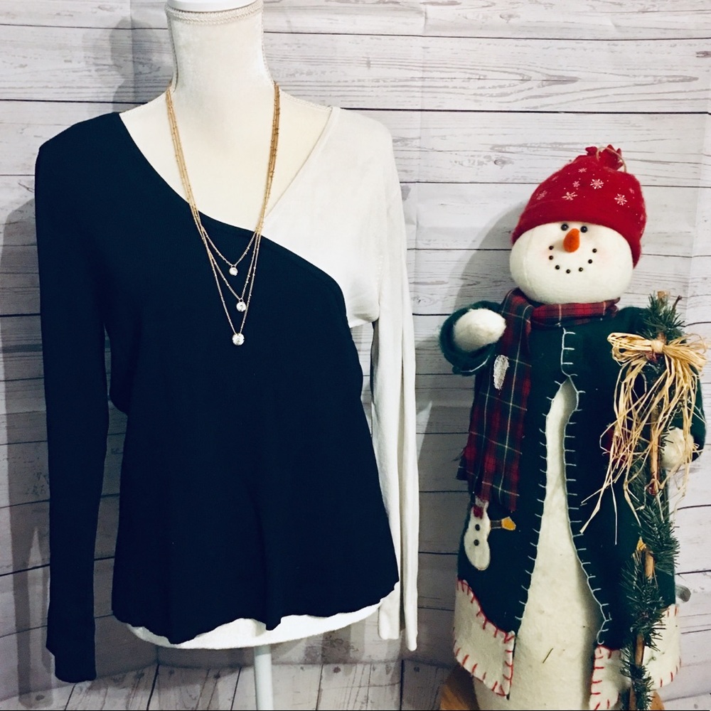 🖤SALE🖤Style & Co. Black and White Sweater size L